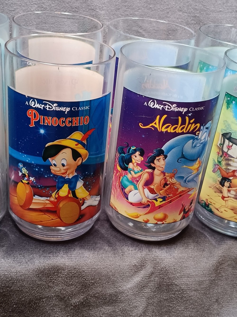 Collectible Disney Cups. Five X2 Aladin, Pinocchio, Snow White, And Jungle Book - Picture 3 of 10